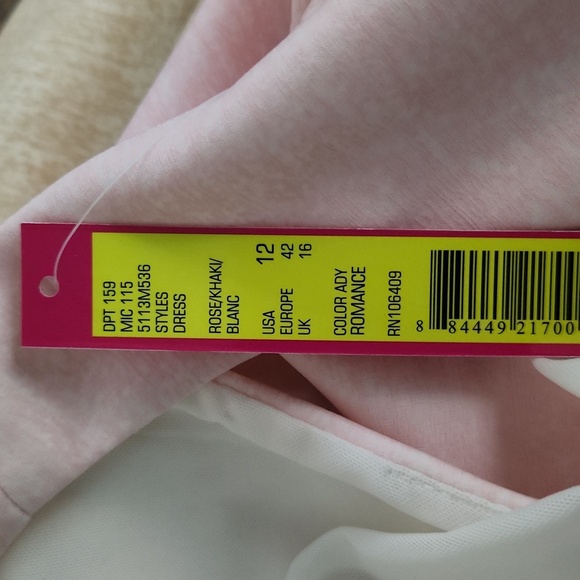 CATHERINE Pink and Gold Sleeveless Dress Size 12 - Picture 11 of 14